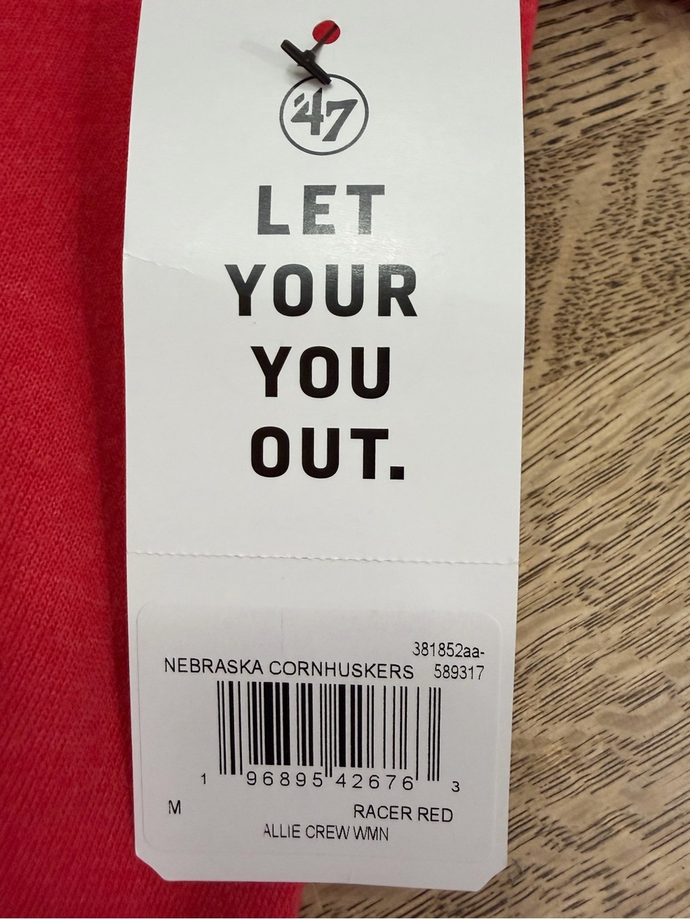 NWT Nebraska Huskers Allie Modest Raglan Long Sleeve Cropped Sweatshirt medium - Picture 10 of 15